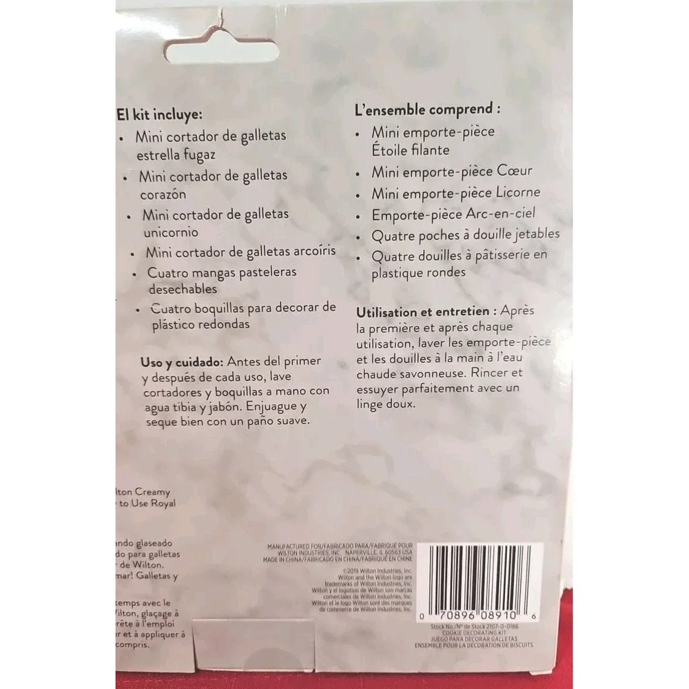 Wilton Unicorn Cookie‎ Decorating Kit 2107-0-0186 Rainbow Shooting Star New